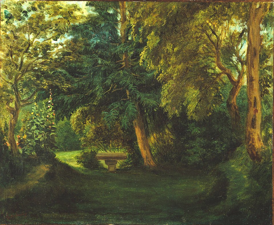 Jardin de George Sand à Nohant par Eugène Delacroix, 1842-1843.