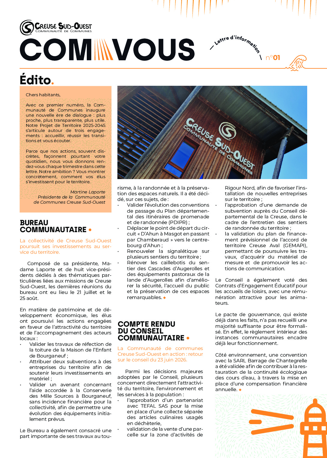 Com&rsquo;Vous n°1 – Septembre 2026